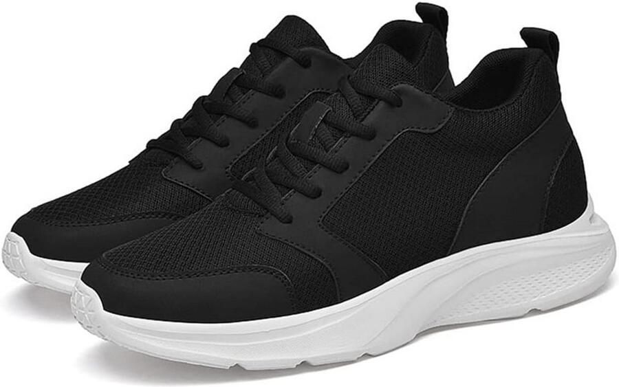 Heren Verhoogde Wandelschoenen Lichtgewicht Ademend Verborgen Hak Lift