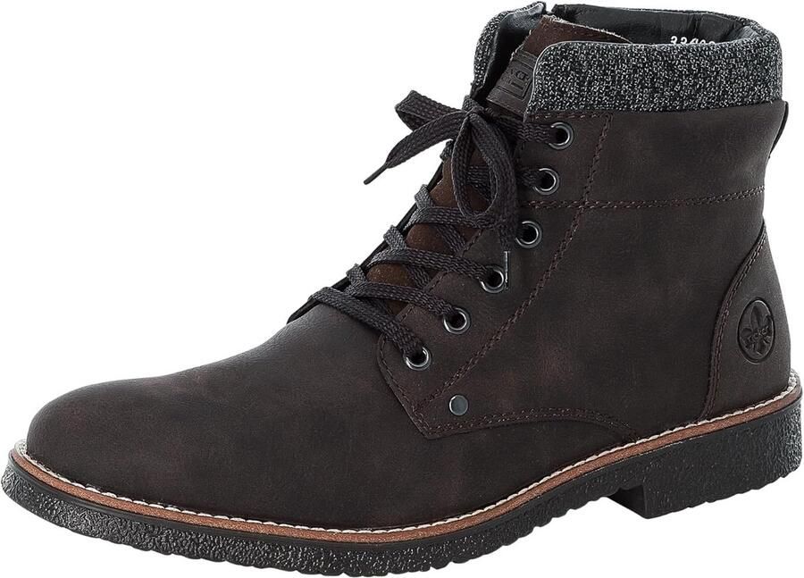 Heren veterboots zwart met warme voering