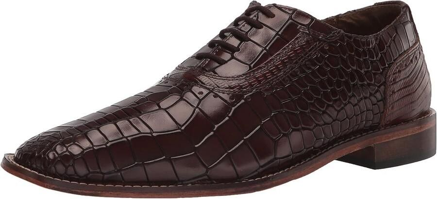 Heren Veterschoen Oxford met Krokodillenprint Stijlvolle Leren Zolen