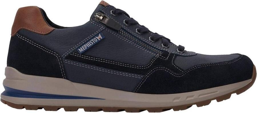 Comfortabele veterschoenen heren van glad leer met uitneembaar voetbed