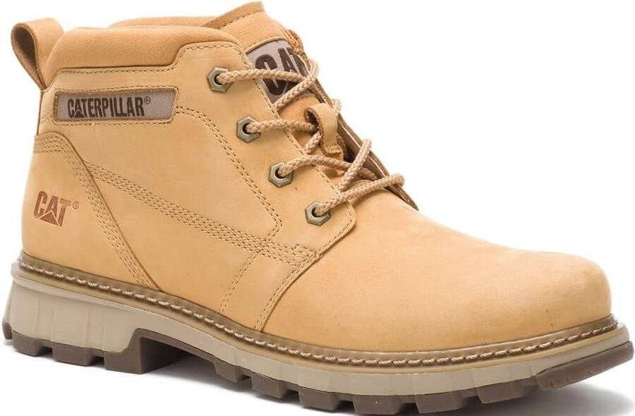 Heren Veterschoenen Geel Stevige en Comfortabele Casual