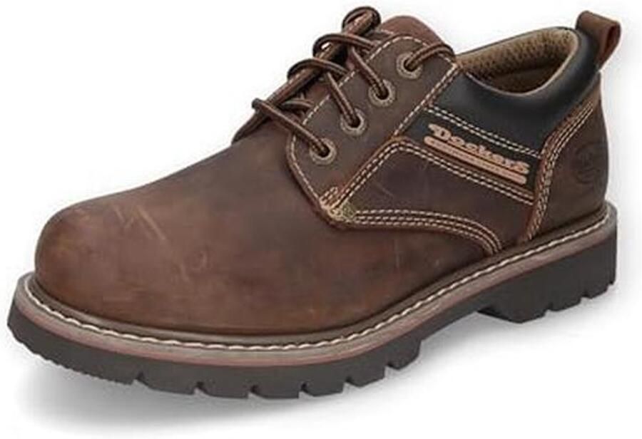 Heren veterschoenen van leer met robuuste zool