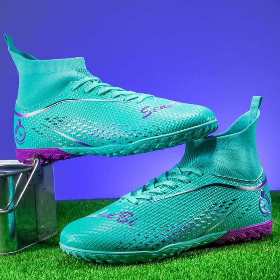 Heren Voetbalschoenen Groen 6-R EU High Top Spikes voor Outdoor Training