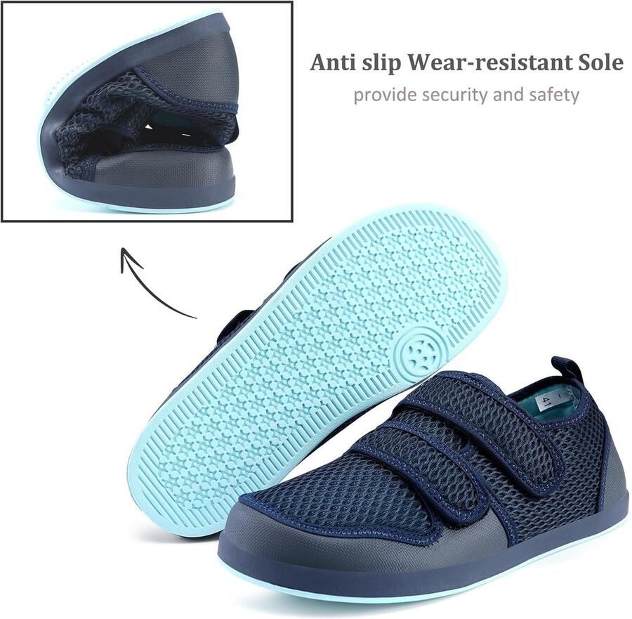 Vrijetijdsschoenen Klittenbandsluiting Diabetici Orthopedische Huisschoen Comfortabele Revalidatieschoenen