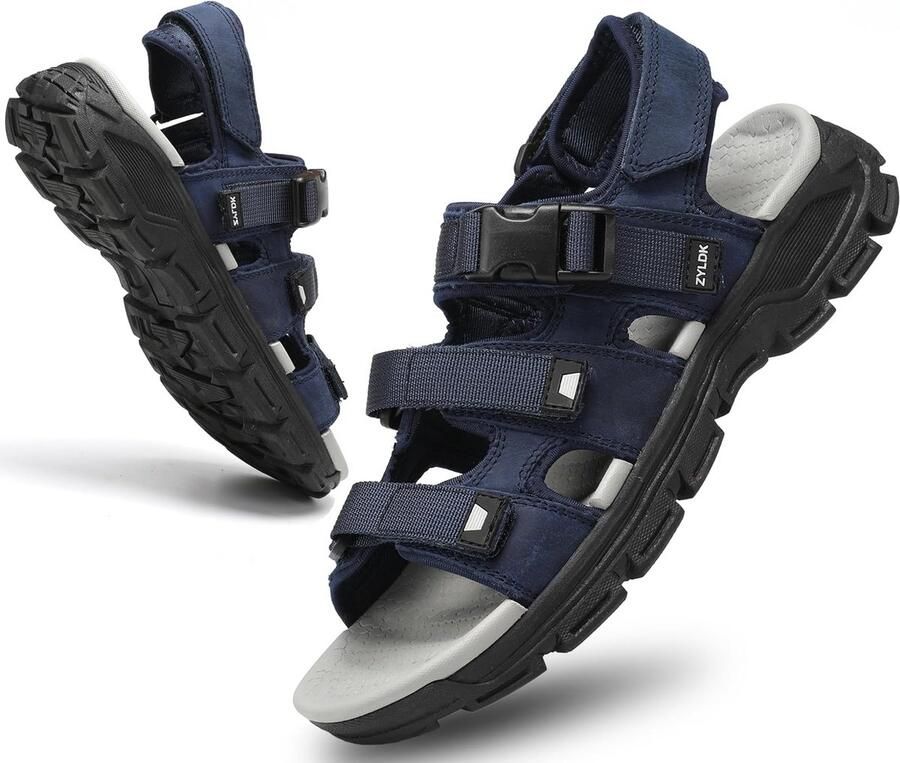 Heren Wandelsandalen Leer Verstelbaar Outdoor Zomer Strand Casual Ademend Antislip