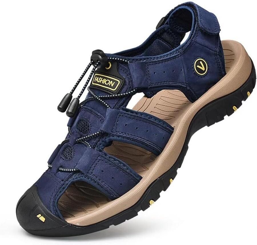 Heren Wandelsandalen Outdoor Leer Ademend Zomer Sport & Strand