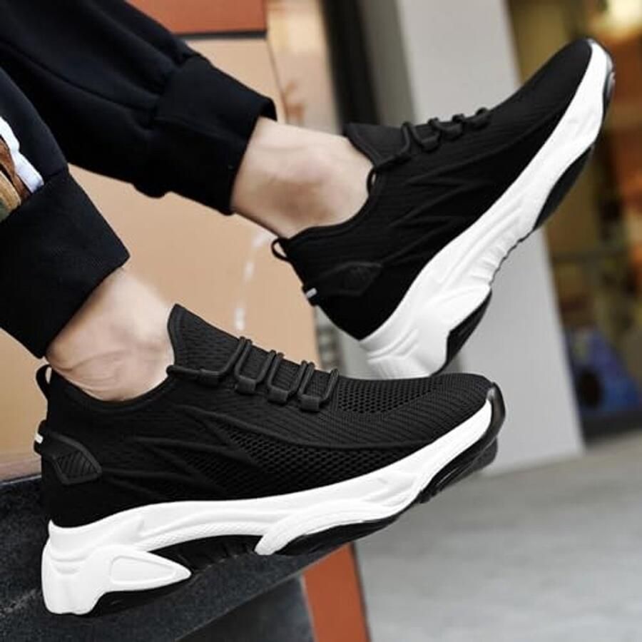 Heren Wandelschoenen Ademend Mesh Zwart