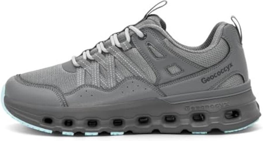 Heren Wandelschoenen Brede Teen Donkergrijs