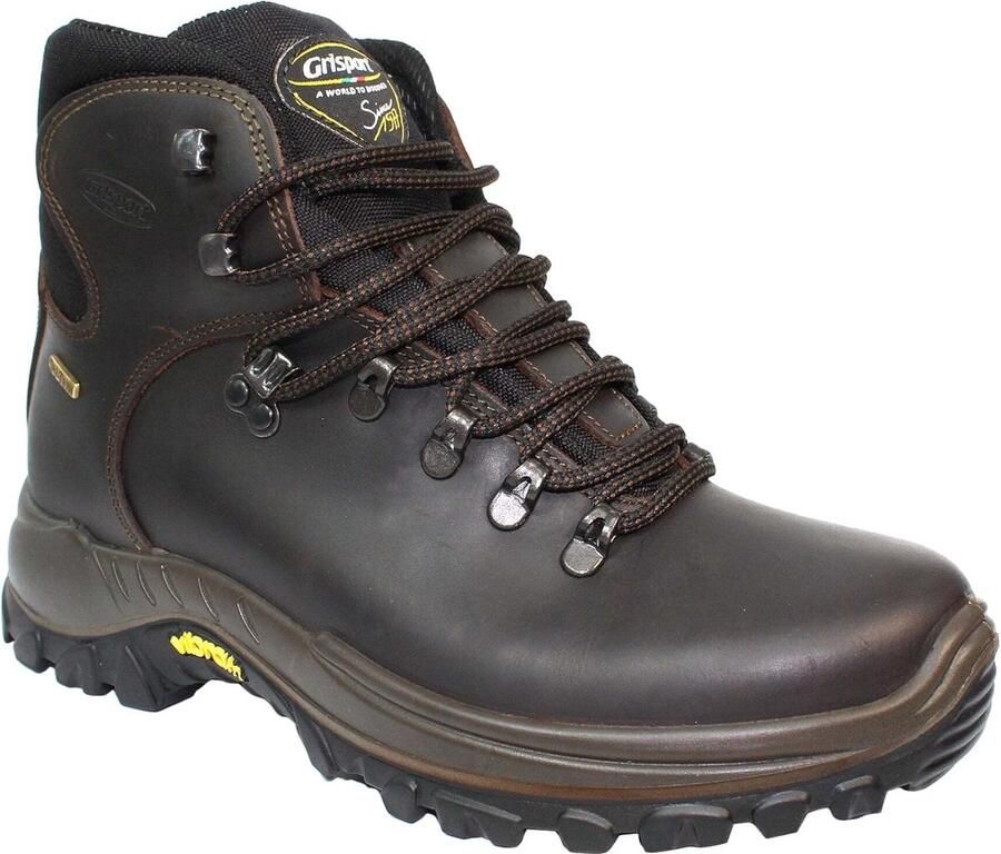 Heren Wandelschoenen Hoog Leder Vibram Zool Waterdicht Outdoor