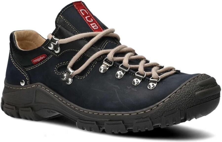 Heren Wandelschoenen Leer Comfortabele Trekking- en Outdoorschoenen met Veters