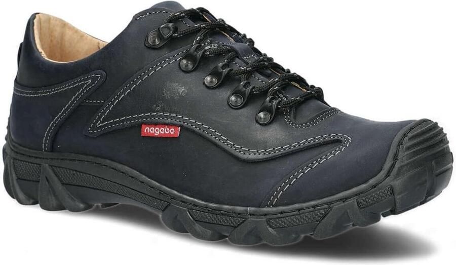 Heren Wandelschoenen Leer Trekking Schoenen Outdoor met Antislip Zool