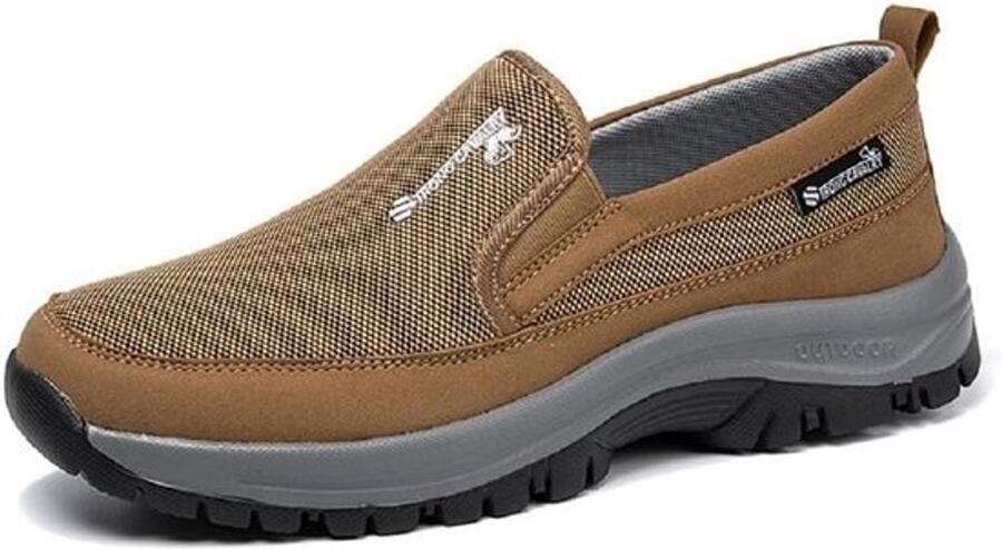 Heren Wandelschoenen Orthopedisch Ademend Slip-On Lichtgewicht Sportschoenen Schokdempend