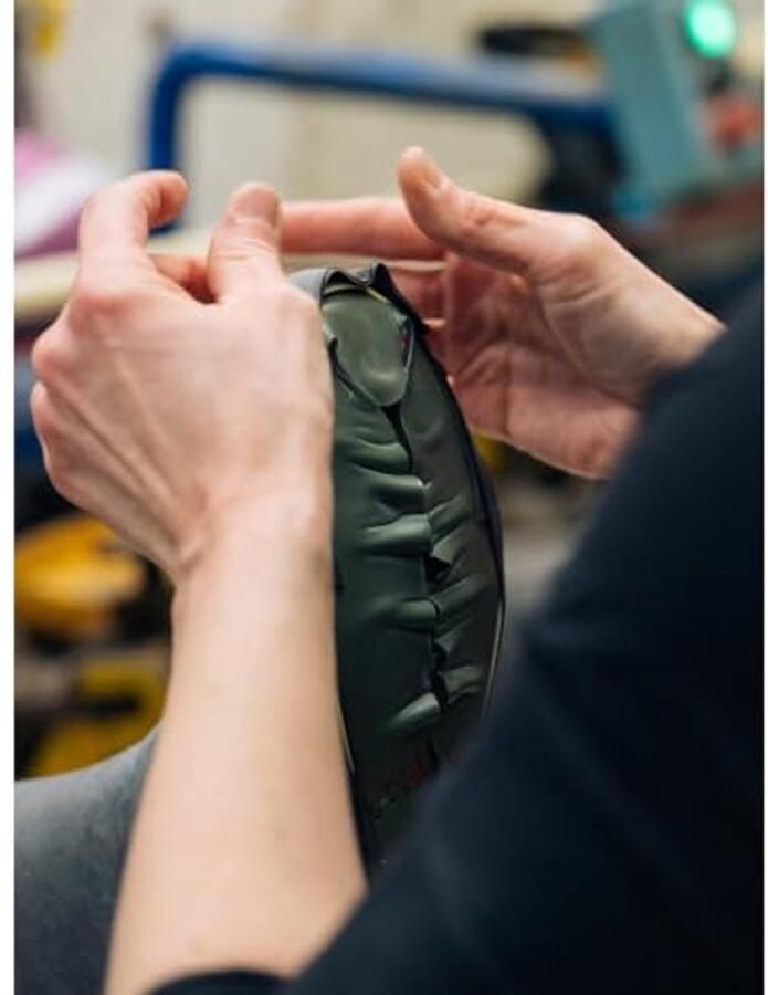 Heren Wellington laarzen van natuurlijks rubber met schokabsorberende binnenzool