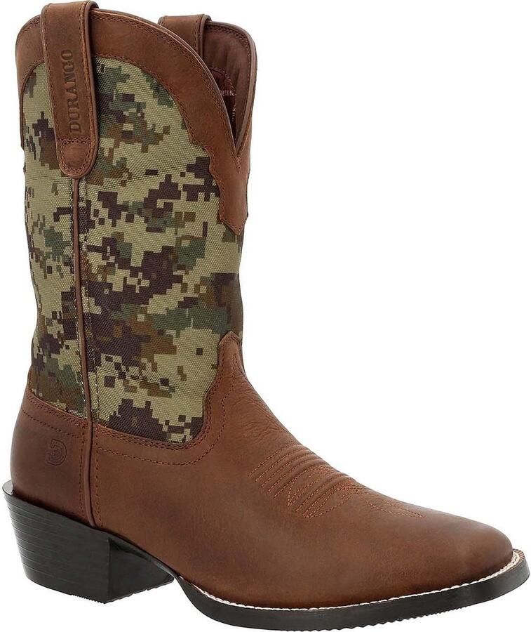 Heren Westernlaarzen Groen Digitaal Camouflage Duurzame Rubberen Zool
