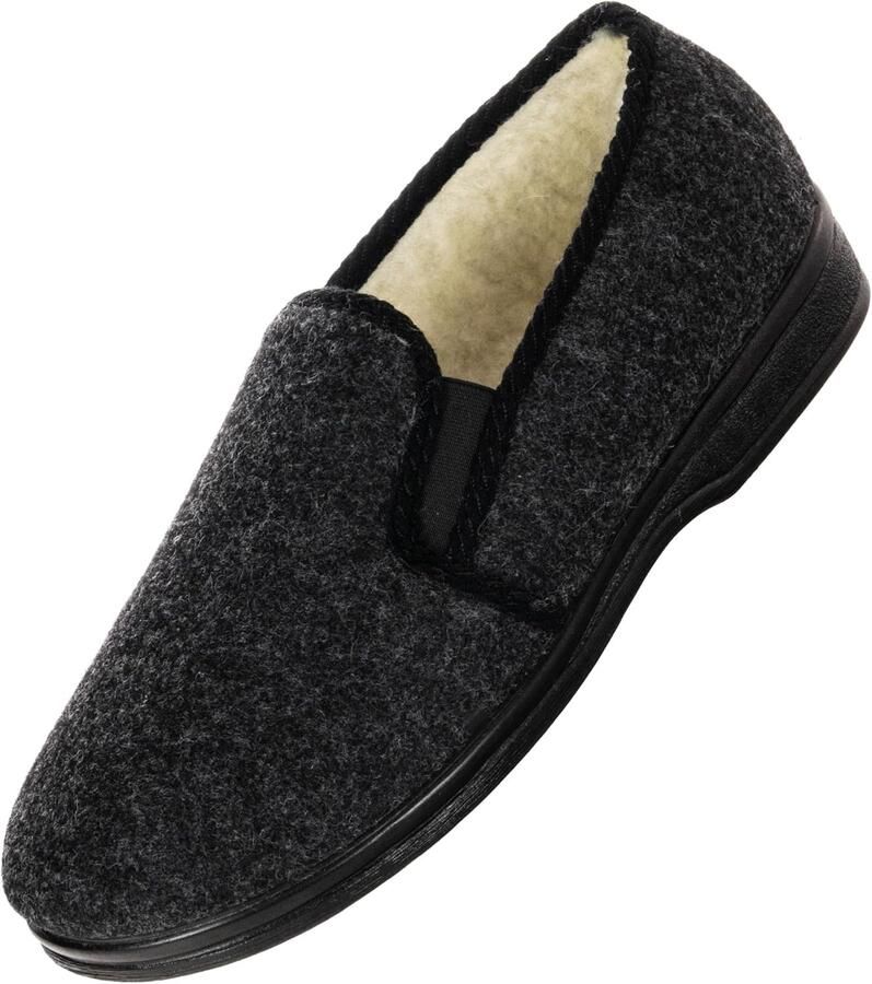 Heren Pantoffels Warme Vilten Pantoffels met Wolvoering
