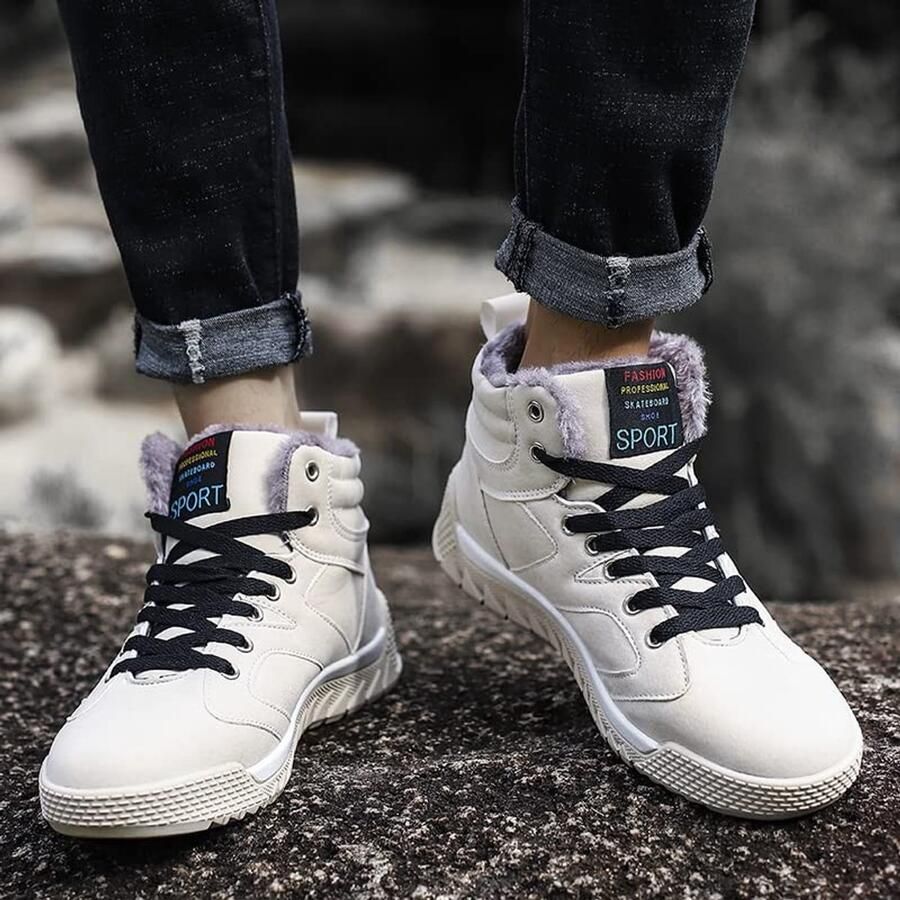 Heren winterboots Casual wandelschoenen Beige