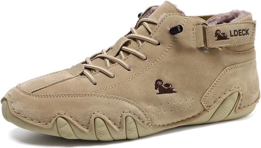 Heren Winterlaarzen Casual Effen Gevoerd Veterschoeisel Mode