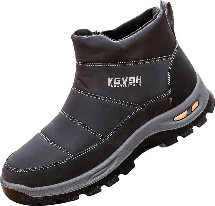 Heren Winterlaarzen Waterdicht Warm met Rits Stevige Snowboots