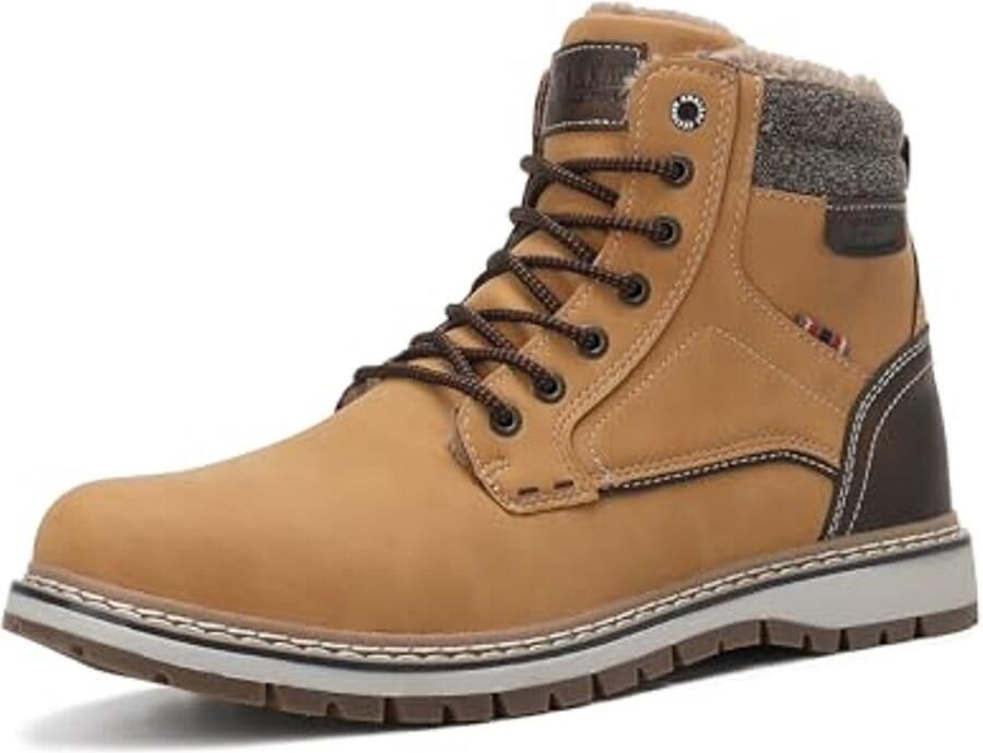 Heren winterschoenen warme winterlaarzen buitenlaarzen gevoerde sneeuwlaarzen antislip wandellaarzen 41-46