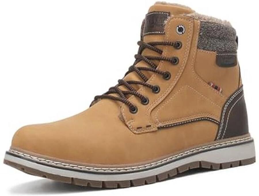 Heren winterschoenen warme winterlaarzen buitenlaarzen gevoerde sneeuwlaarzen antislip wandellaarzen 41-46