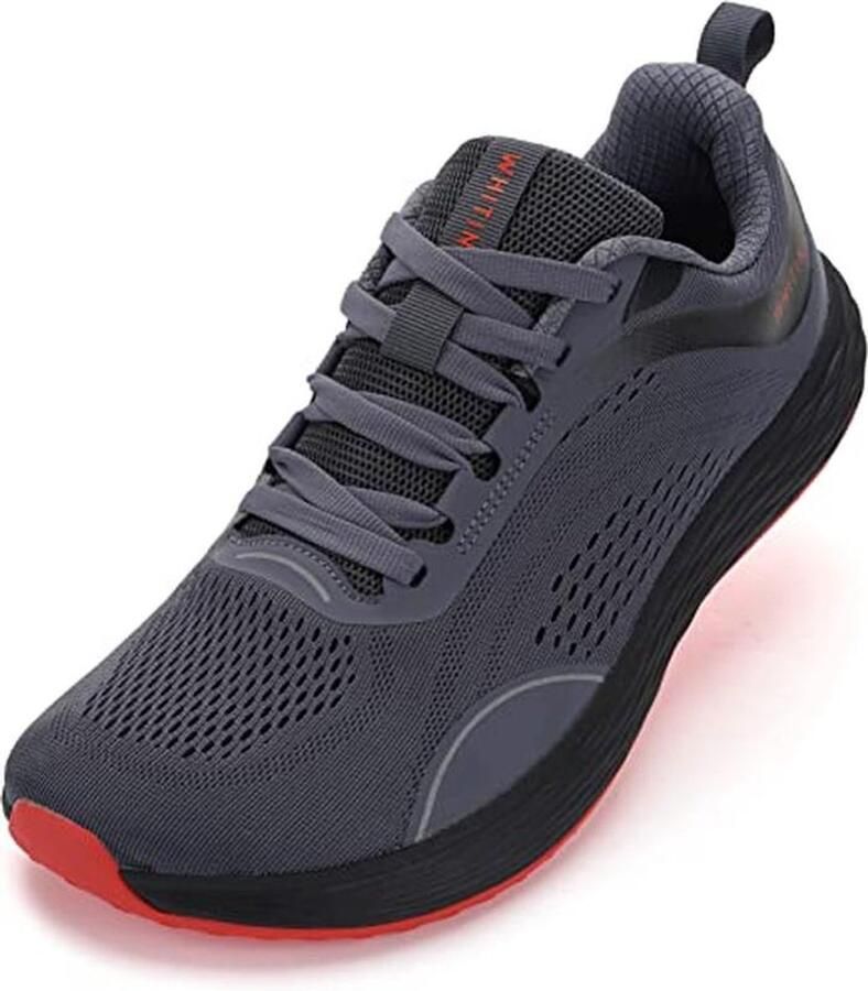 Heren Zero Drop Hardloopschoenen met Brede Teenbox Grijs EU en