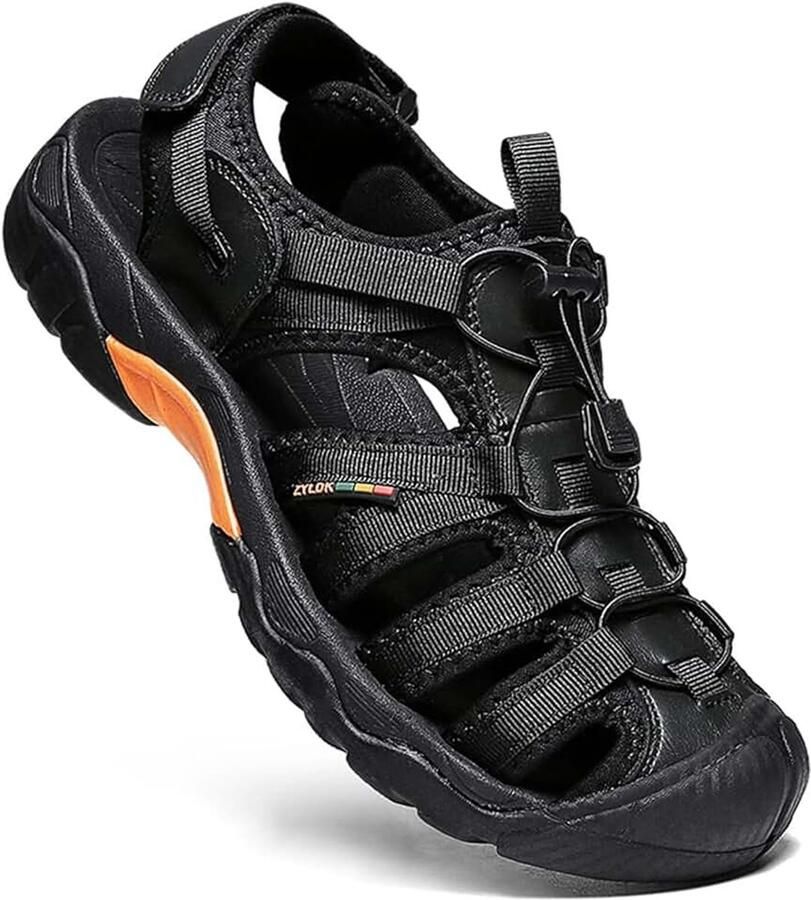 Heren Zomer Buiten Antislip Strand Sandalen Sport Wandelen Trekking Sandalen Casual Leren Visser Gesloten teen