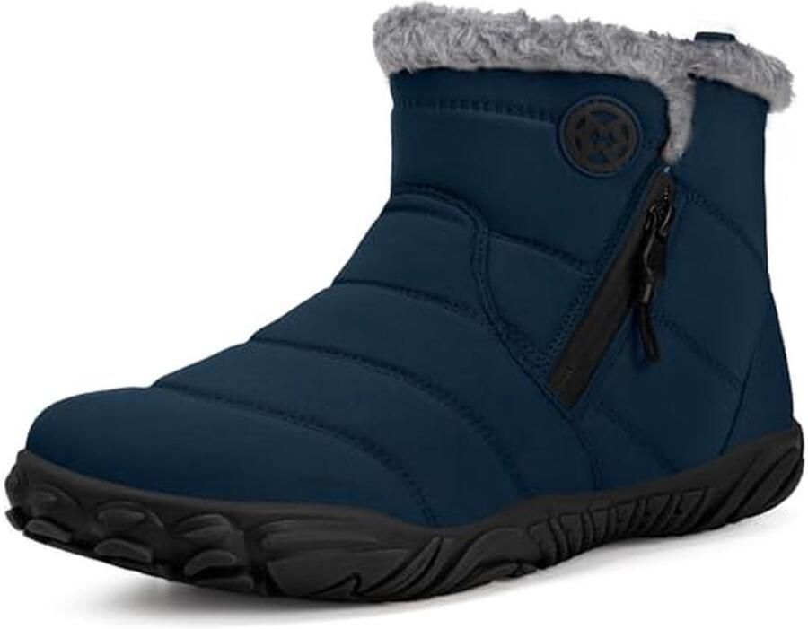 Herenlaarzen en Winterschoenen Comfortabele en Warme Blotevoet Minimalistische Sneeuwlaarzen