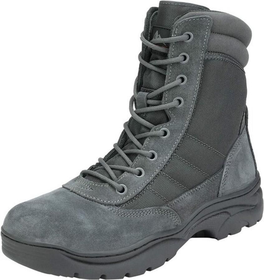 Herenlaarzen militair en tactisch leren combat boots met zijrits