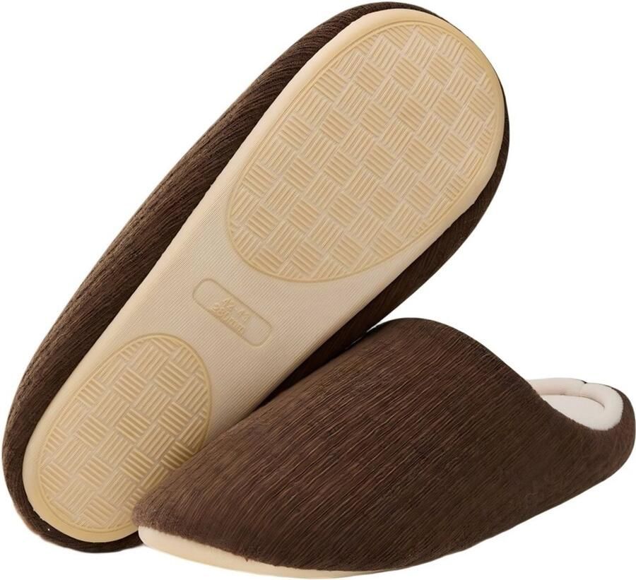 Herenpantoffels van katoen voor binnen Zachte en comfortabele katoenen pantoffels Winterpantoffels voor heren met antislip-functie Stille katoenen pantoffels Warme katoenen pantoffels voor binnen