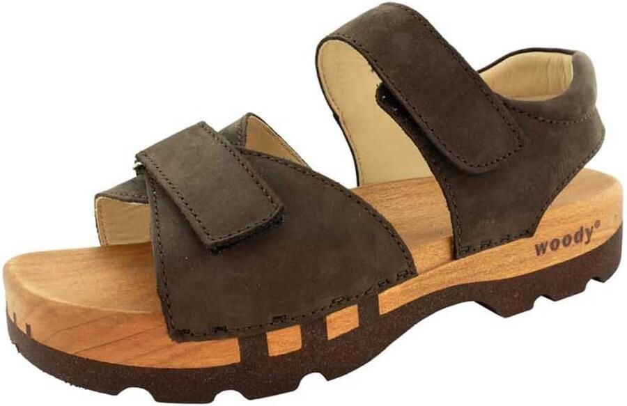 Herensandalen Clogs Comfortabel Leer met Klittenband
