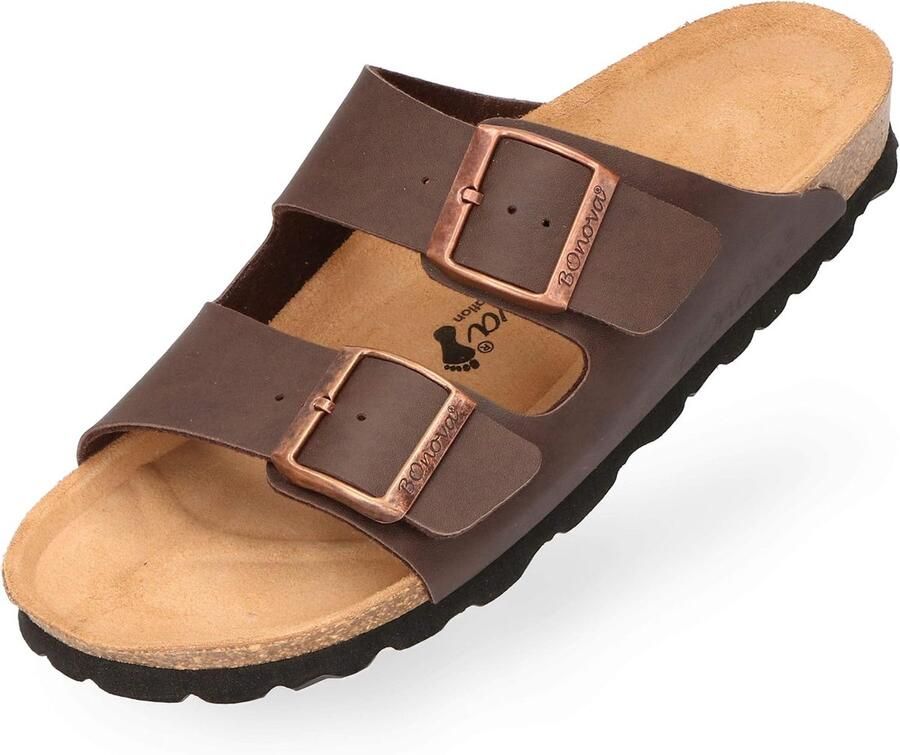 Herensandalen Comfortabele Slippers Dagelijks Gebruik Kurk Voetbed Normale Breedte