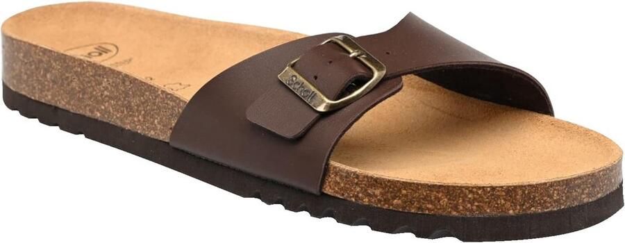 Herensandalen Leren Slippers Zomerse Vrije Tijd Open Teen Design Bruin