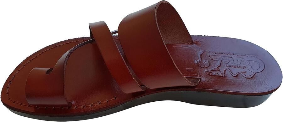 Herensandalen Romeinse Stijl Leer Donkerbruin