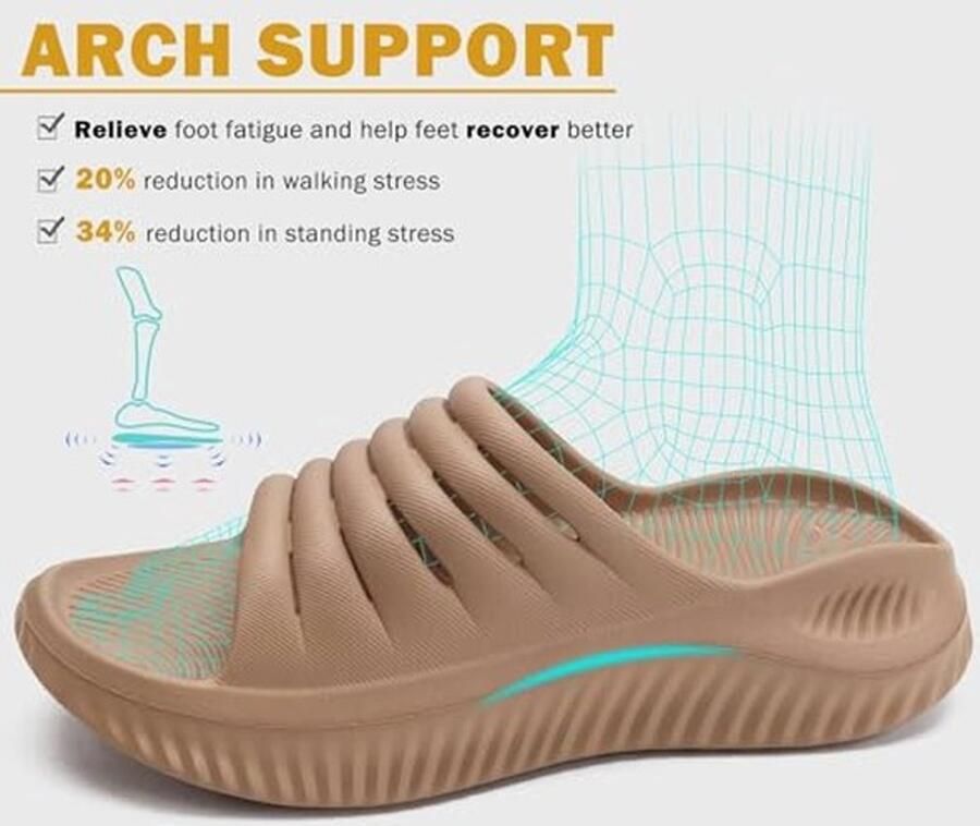 Dames Herstel Sandalen Lichtgewicht en Slipbestendig Beige - Foto 1