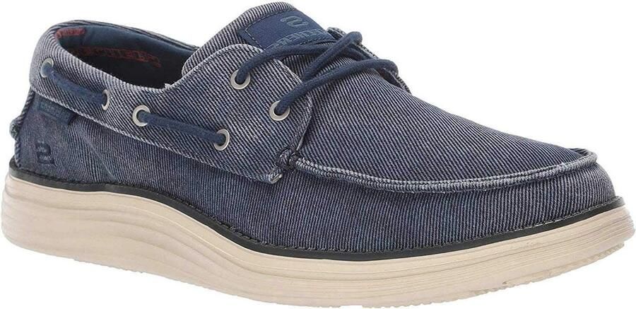 Herenschoenen Instappers Bootschoenen Casual Gebruik Luxe Linnen Bovenkant Niet Gespecificeerd Blauw