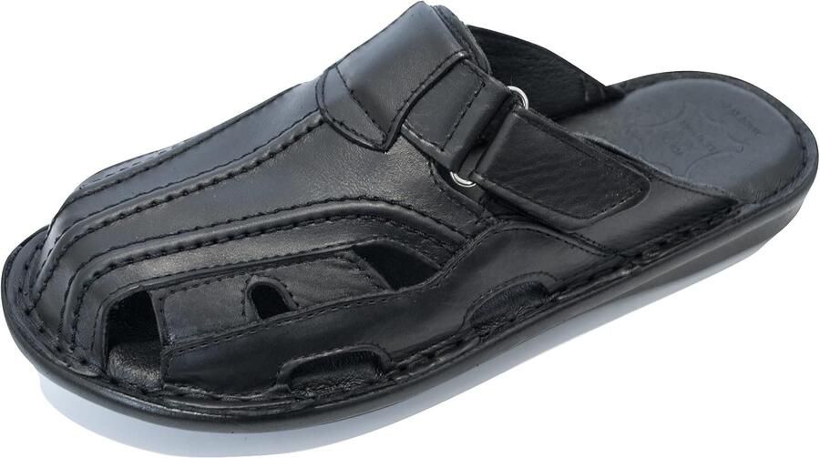 Herenschoenen met Klittenband Handgemaakte Leren Pantoffels