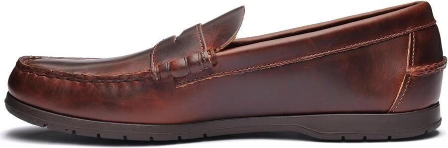 Herenschoenen Moccasins Instappers Leder Nautisch Varen Handgestikt Leer 44.5 EU Bruin