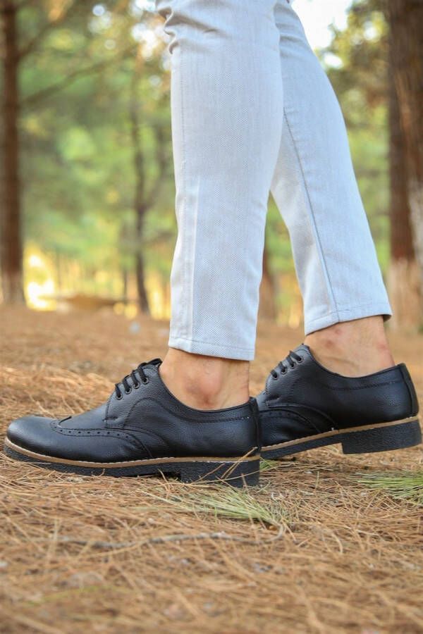 Herenschoenen Nette Schoenen Voor Mannen Leer Zwart