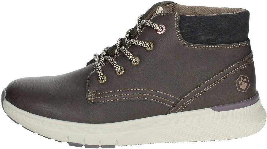 Platte Enkellaarsjes met Veters voor Heren Bruin Zwart