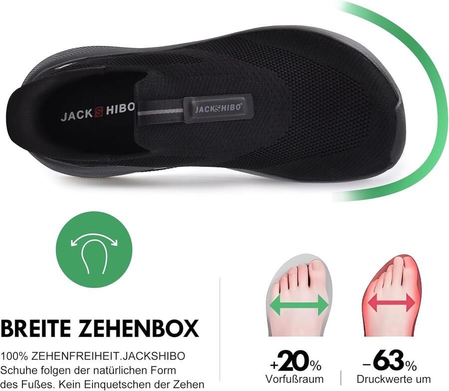 Heren instapschoenen 10.5 UK zwart orthopedisch met geheugenfoam voor comfortabel lopen ShopVlot