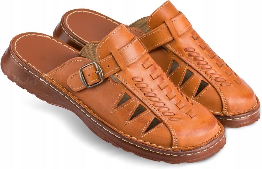 Herenslippers Leer Comfortabele Instappers voor Thuis en Buiten