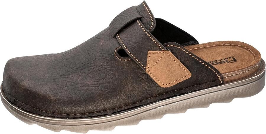 Herenslippers met Klittenband en Leren Binnenzool