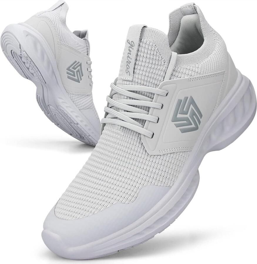 Lichte en Ademende Herensneakers voor Wandelen Hardlopen en Fitness