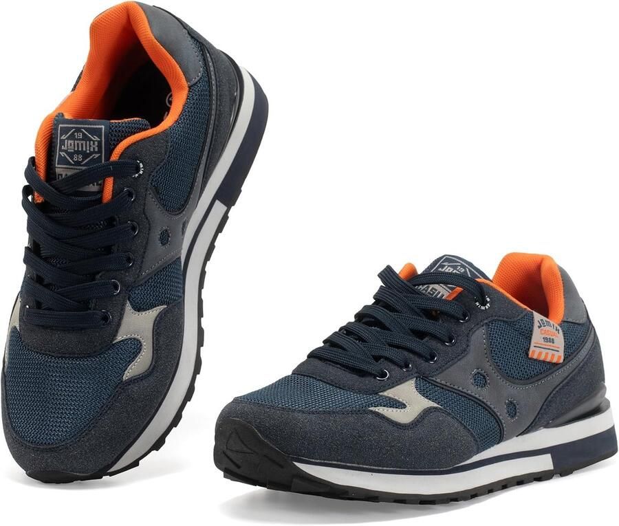 Herensneakers Sportschoenen Gymschoenen Vrije Tijd Wandelen Ademend Suède Stof Zool