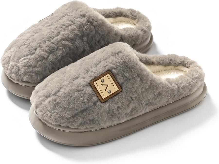 Herfst en winter Warme pantoffels M Binnenlengte Valt 1-2 maten kleiner Aanbevolen maat groter Comfortabel en warm Dikke zool voor gebruik binnenshuis Gestructureerde antislipzool Warme pantoffels voor herfst winter