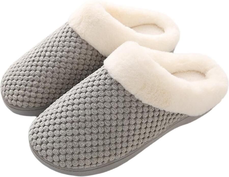 Herfst- en winterpantoffels XL 42 43 Valt klein Bestel 1-2 maten groter Herfst- en winterpantoffels voor in de winter Katoenen pantoffels voor binnen Herfst- en winterbenodigdheden Warme benodigdheden Pantoffels