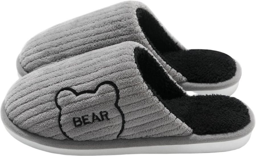 Herfst Winter Binnen Pantoffels van Katoen Zachte en Warme Pantoffels voor Heren Schattige Cartoon Katoenen Pantoffels voor Heren Antislip Katoenen Pantoffels voor Thuis