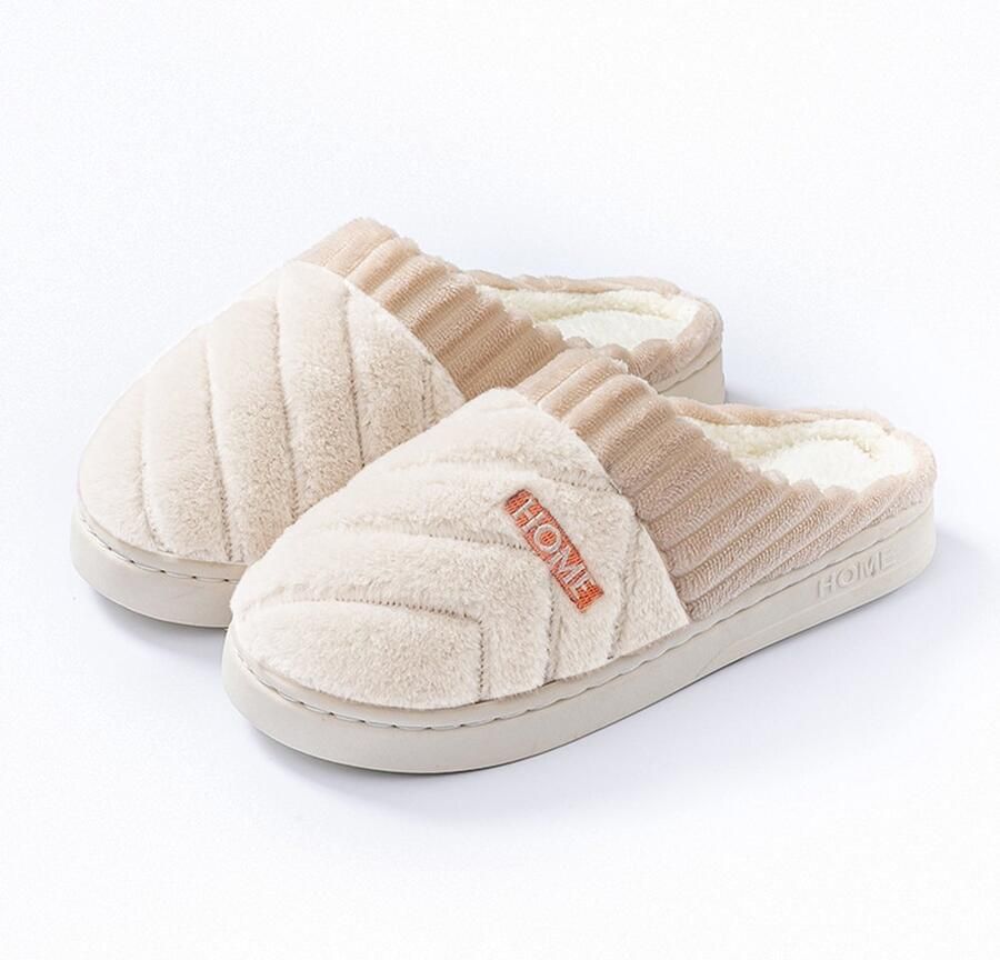 Herfst Winter pantoffels voor thuis L Binnenlengte Valt 1-2 maten kleiner Aanbevolen maten groter Dikke zool voor warm binnengebruik Gestructureerd antislip Dikke zool Pantoffels voor thuis
