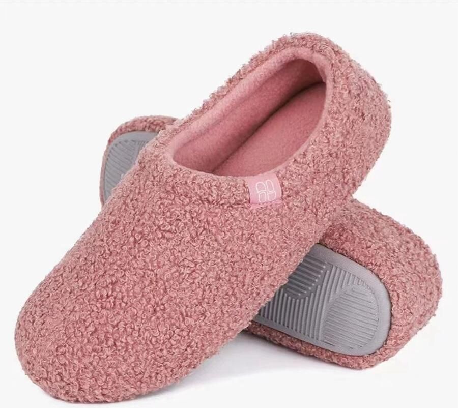 Herfst winterslippers Pluche slippers met gesloten hiel Antislipzool Stille slippers Geschikt voor thuisgebruik Geschikt voor