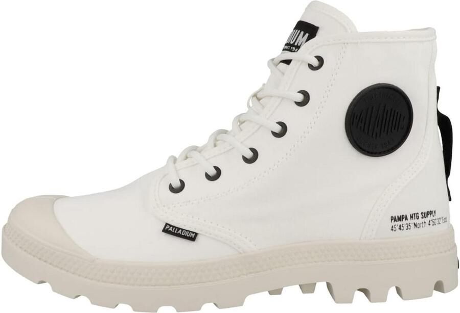 Hi Top Canvas Sneakers Wit Waterafstotend